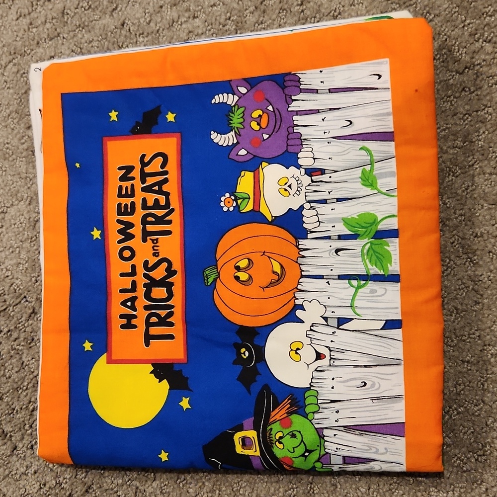 VINTAGE Halloween Tricks and Treats Kids FABRIC BOOK